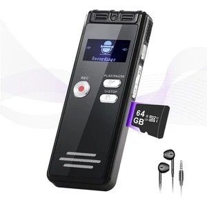 Tragbares 64GB Diktiergerät mit 22 Stunden Akkulaufzeit und USB-C Schnellladung - Bild 1 von 1