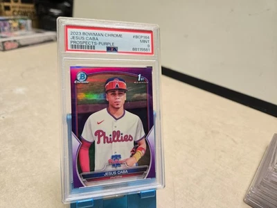 JESUS CABA 2023 Bowman Chrome Draft PURPLE REFRACTOR #BCP-164 /250 PSA 9 - Image 1 of 2