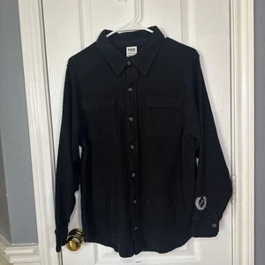 Victoria's Secret PINK Oversized Fleece Shacket Women’s XS Color Black - Picture 1 of 7