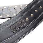 Guitar Strap Studded Bass Guitars Soft Acoustic Electric Genuine Leather Straps.