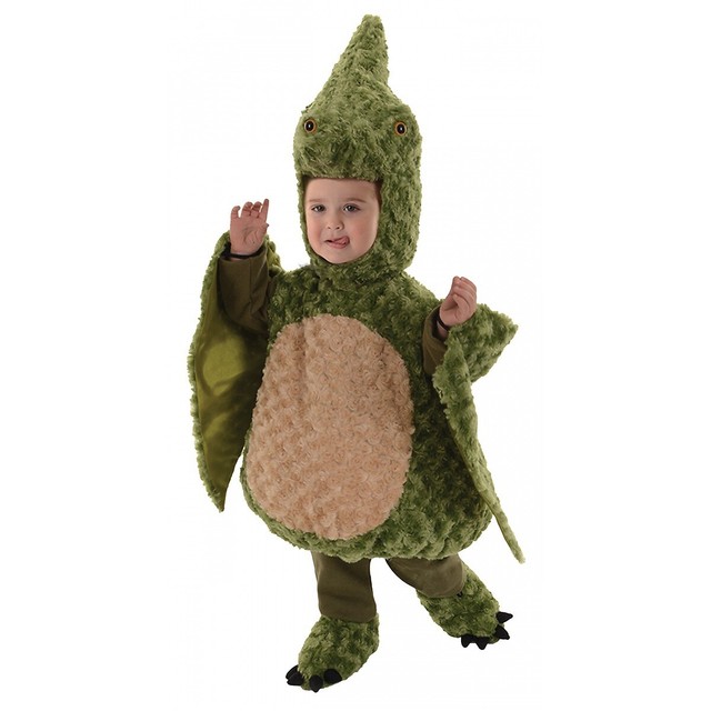 HalloweenCostumes.com 0-3 Months Hatching Pterodactyl Infant Costume.,  White/Green/Green