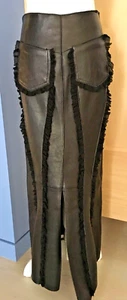 Black Maxi Leather Skirt by Eclectic Mood - Size XS-S - Picture 1 of 10