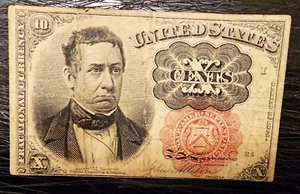 10 CENTS FRACTIONAL CURRENCY 1874 YEAR GOOD CONDITION !!! - Picture 1 of 2