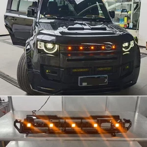 Yellow LED Light Front Grille Cover For Land Rover Defender 90 110 130 2020-2025 - Picture 1 of 5