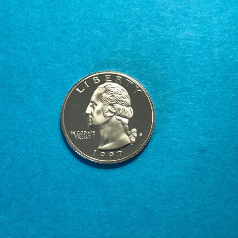 1997 S Washington Proof Quarter    FREE SHIP Cover