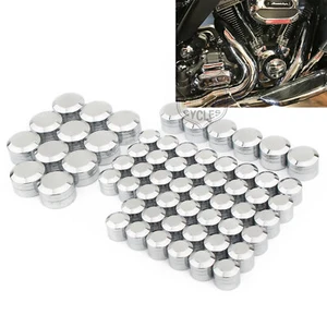 61PCS Engine Topper Bolt Screw Caps Covers For Harley Twin Cam Touring FLH 99-06 - Bild 1 von 11