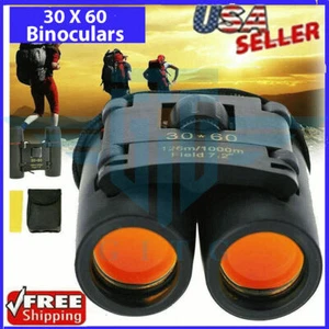 Binoculars 30x60 Zoom Outdoor Travel Compact Folding Telescope Hunting Day/Night - Picture 1 of 12