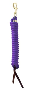 Equitem 14ft Braided Nylon Training Lead Rope with Leather End & Swivel Snap - Picture 1 of 12