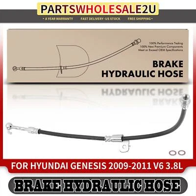 Front Right Side Brake Hydraulic Hose for Hyundai Genesis 2009 2010 2011 V6 3.8L - Image 1 of 4