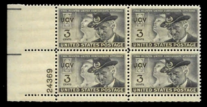 UNITED CONFEDERATE VETERANS 1951 US FINAL REUNION #998 MVF 3c STAMP PLATE BLOCK - Picture 1 of 2