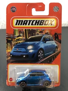 Matchbox 2019 Fiat 500 Turbo 11/100 MBX Mainline 2022 Blue NIP - Picture 1 of 1