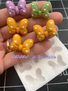 Polka dot Bow Silicone mold for crafts - Picture 1 of 10