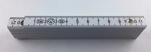 Weisser 1m Mini Zollstock In Weiß aus Kunststoff, Gliedermaßstab 1 Meter Bauma - Bild 1 von 3