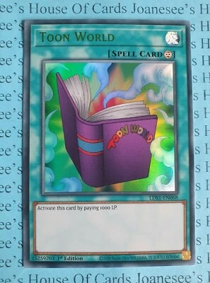 Toon World LDS1-EN068 Ultra Rare Green Yu-Gi-Oh Card 1st Edition Alt Artwork - Image 1 of 3