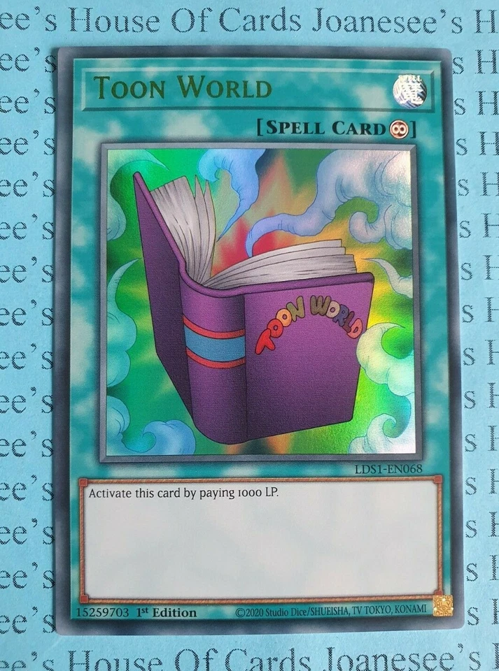 Toon World LDS1-EN068 Ultra Rare Green Yu-Gi-Oh Card 1st Edition Alt Artwork - Image 1 of 3