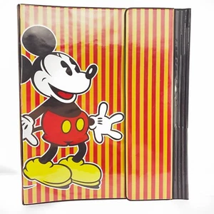 VTG 90s Disney Mickey Mouse 3 Ring Binder Folder Mickey Mouse Folder Red Yellow - Picture 1 of 15
