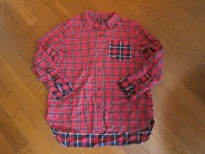 Madewell Classic Ex-Boyfriend Button Down Red Plaid Women's Medium - Picture 1 of 9