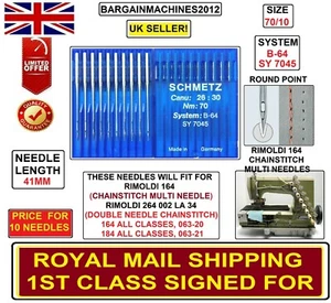 RIMOLDI 164,264,184,066 SYS:B-64 SY7045 S=70/10 INDUSTRIAL SEWING MACHINE NEEDLE - Picture 1 of 3
