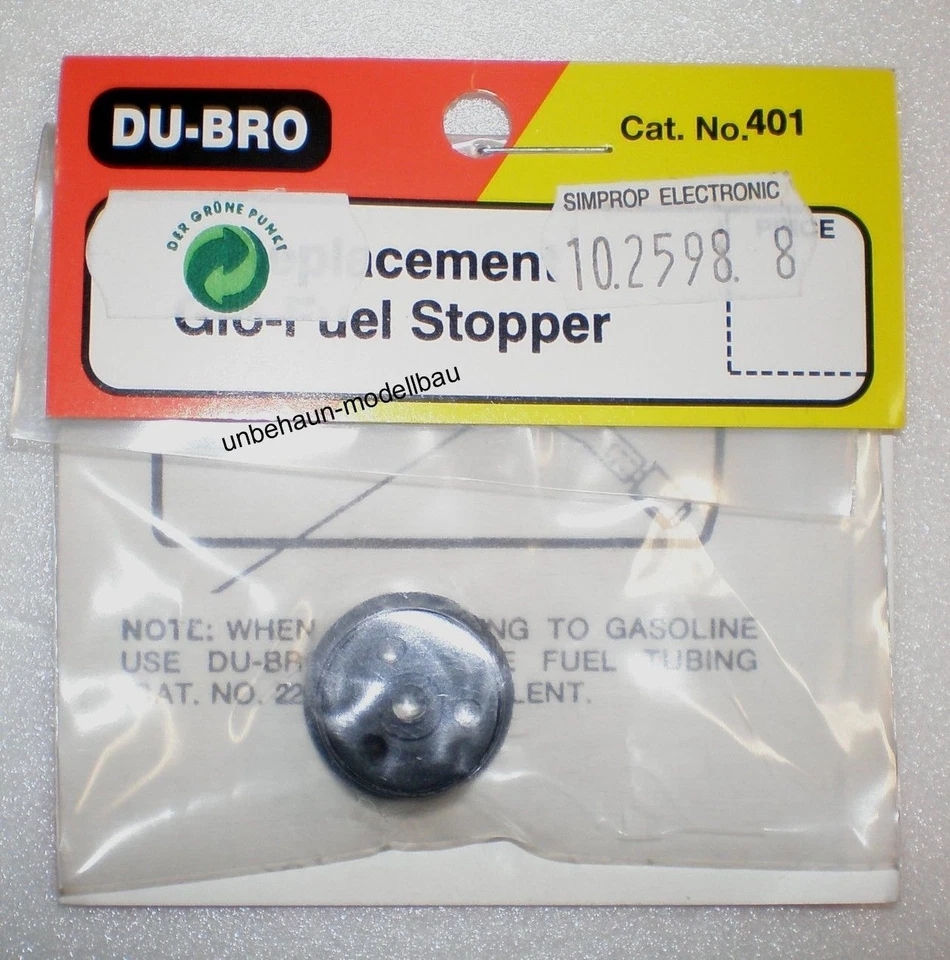 Gummistopfen Modellkraftstoff / Methanol Tankverschluß Tankstopfen 1025988 NEU - Bild 1 von 1