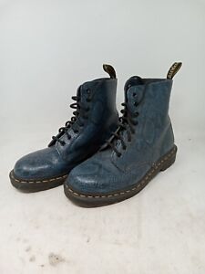 Dr. Martens 1460 Pascal Viper Blue Snakeskin Look Boots