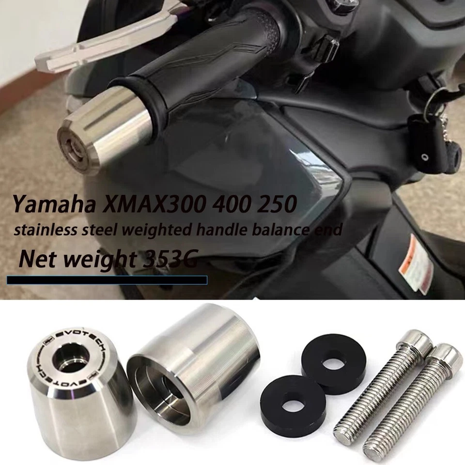 Para YAMAHA XMAX300 Nuevo Manillar Empuñaduras Barra Extremo Tapones Deslizante Aluminio Foto 1 de 4