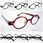 Vintage Round Style READING GLASSES Retro Oval Spectacles Spring Hinges 8 Colour