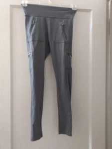 Girls Juniors Justice Size 12 Gray Zippered Pocket Leggings Pants - Picture 1 of 5