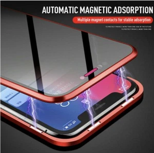 Anti-peep Magnetic Double-side Tempered Glass Phone Case For iPhone 7 Pro/8 Pro - Picture 1 of 5