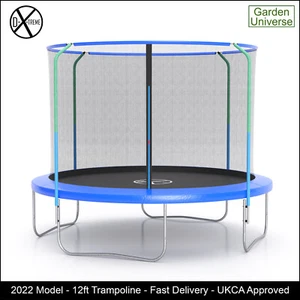 Trampoline 12ft with Safety Net and Ladder Garden Universe NEW Model UKCA - Picture 1 of 12