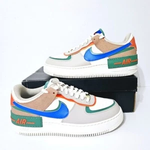 Nike Wmn Air Force 1 Shadow Blue Green Womens Size 11.5/Mens Size 10 - Picture 1 of 8