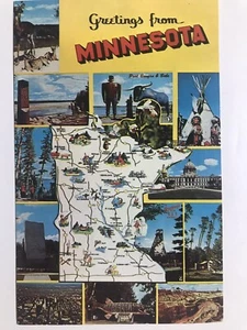 1960 Greetings From Minnesota Postcard - Picture 1 of 2