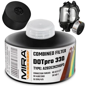 MIRA Safety - DotPro 330 - Industrial Grade Gas Mask Filter | A2 B2 E2 K2 HG ... - Picture 1 of 9