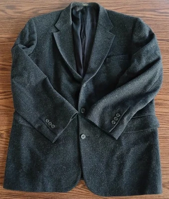 Eddie Bauer Hombre Blazer/Abrigo Deportivo/Chaqueta Gris Lana/Lana de Cordero Talla 48L Nuevo sin Etiquetas Foto 1 de 4