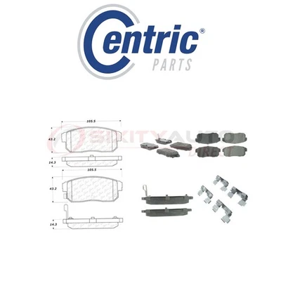 Centric Semi Metallic Brake Pads w Shim for 2004-2011 Mazda RX-8 1.3L R2 - em Foto 1 de 4