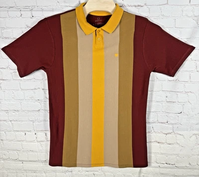 Camisa polo tejida Brixton Shield para hombre talla grande dorada brillante/bronceado/medalla bronceada S/S Foto 1 de 4