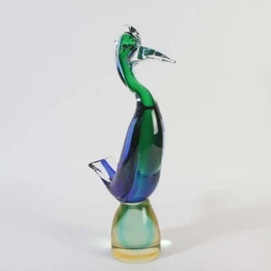 Murano Glas Wasservogel in grün blau Flavio Poli Seguso Vetri D´arte ca. 1955 - Bild 1 von 4