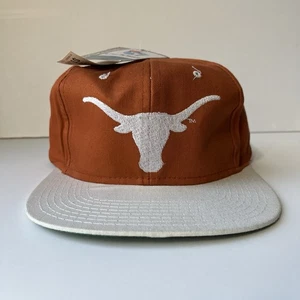 Cappello snapback nuovo con etichette vintage Texas Longhorns NCAA copricapo universale arancione bianco - Foto 1 di 7