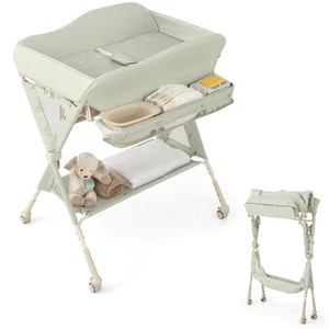 Portable Baby Diaper Changing Table w/Storage Water Basin 3-Level Adjustable - Picture 1 of 11