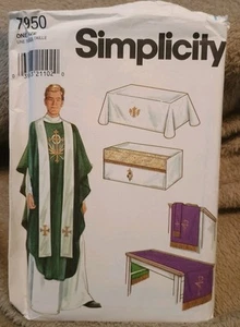 Simplicity Pattern 7950 Altar Cloths & Clerical Vestments Priest Uncut 1997 - Picture 1 of 2