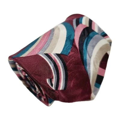 Cezani Necktie Multicolor Geometric Pattern Men's Silk Neck Tie 57x3.75" Foto 1 de 4