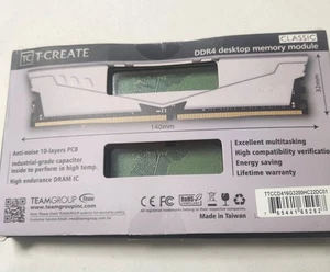 TEAMGROUP T-Create Classic 10L DDR4 16GB Kit (2 x 8GB) 3200MHz Brand New Sealed - Picture 1 of 4