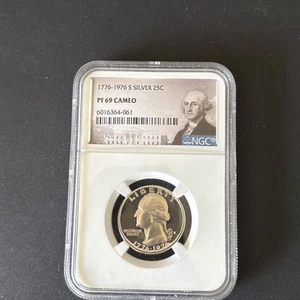 1776-1976 S 25C Washington Quarter Bicentennial Silver Proof - NGC PF69 Cameo - Picture 1 of 3