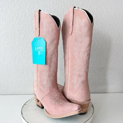 Botas de Vaquero Lane Gallatin para Mujer 6.5 Rosa Vaquera Western Media Pantorrilla Punta Foto 1 de 4