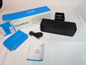 Anker Soundcore 2 Portable Bluetooth Wireless Speaker 12W Bluetooth 5 IPX7 Black - Picture 1 of 8