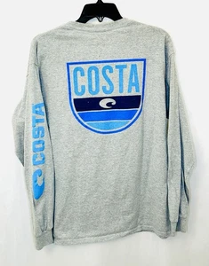 Top COSTA gris manga larga con estampado de brazos grande para hombre - Imagen 1 de 4