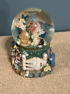 country cottage snow globe music box as time goes by - Picture 1 of 3