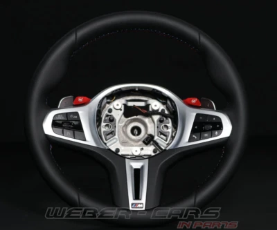 8097997 M Sport Leather Steering Wheel Red w Button Paddles NEW OEM BMW X3 X4m F98 LCI - Image 1 of 4