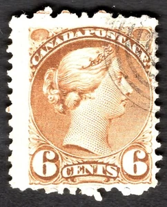 Canada # 39ii Major Re-entry 6 cent Small Queen - Picture 1 of 2