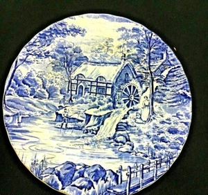  Antique Rare Stafford Post House England Blue Decor Plate Porcelain 7"1982 - Picture 1 of 8