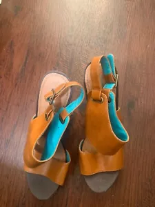 Philip Simon Aeon Heel Brown shoes size 10 new - Picture 1 of 6